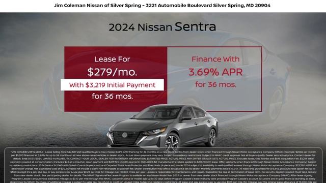 2024 Sentra January Special | Jim Coleman Nissan of Silver Spring смотреть онлайн