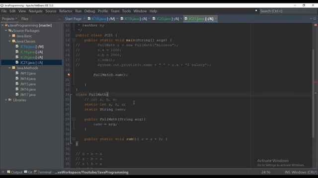 21. Java Classes, Methods vs Constructors (Static vs Non-Static Attributes or methods) [Dari] смотреть онлайн
