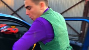 Biker Mr. Joe on Opel Vectra OPC found A LOT OF Toy Cars Lamborghini & Honda VS Green Man for Kids