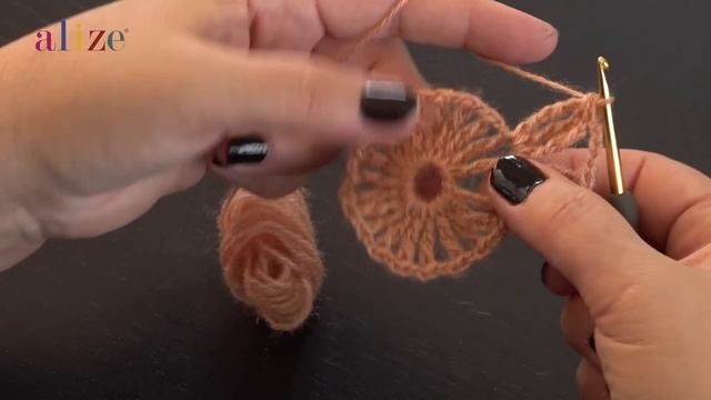 Alize Angora Gold Sonbahar Şalı • Motif Shawl • Шаль с Мотивом