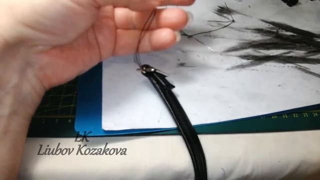 Как сшить ремень для сумки (67)/Длинная регулируемая ручка из кожи/Работа с кожей/Мастер Класс