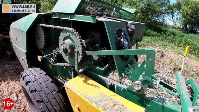 Тюковый пресс-подборщик ППТ-160 с трактором МТЗ 82 смотреть онлайн