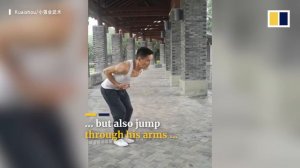 Chinese man who can ‘jump on water’ goes viral