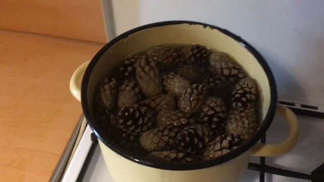 Как варить шишки/Варим сосновые шишки для поделок