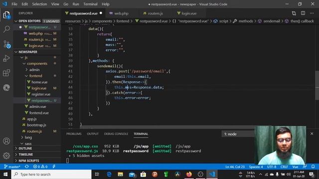 Laravel Vue JS NewsPaper Project Part -10 | Forgot password or reset password