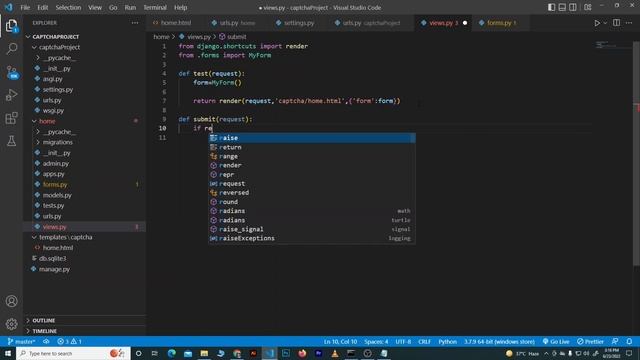 Django Captcha in  form  tutorial | Sunil Code