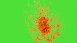 Футаж HD. Выстрел, кровь на стене, хромакея