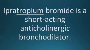 How to pronounce ipratropium bromide (Atrovent) (Memorizing Pharmacology Flashcard)