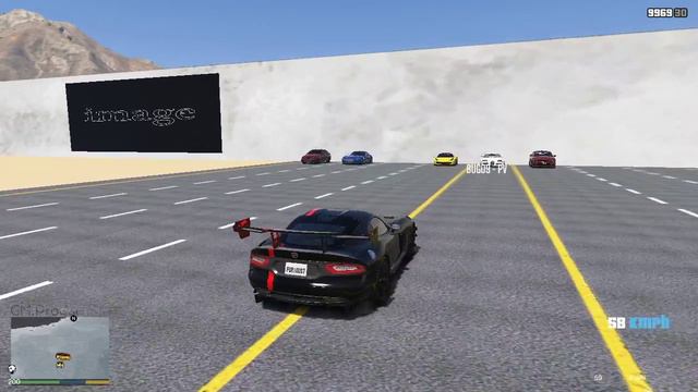 GTA 5 Dodge Viper SRT-10 VS Dodge Charger SRT8 дрег гонка двух мощный тачек в гта 5,