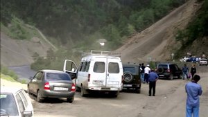 Тляратинский район Оползень в горах