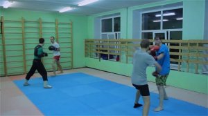 Рукопашный бой. Работа в парах, отработка ударной техники, чувства дистанции, защиты. Часть 2