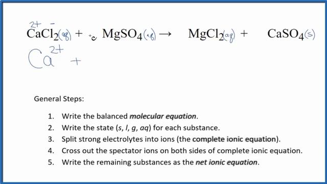 How to Write the Net Ionic Equation for CaCl2 + MgSO4 = MgCl2 + CaSO4 смотреть онлайн