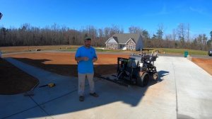 Fine grading a new construction lawn