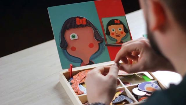 1378966 Конструктор магнитный Весёлые рожицы: карточки маркер магнитные элементы