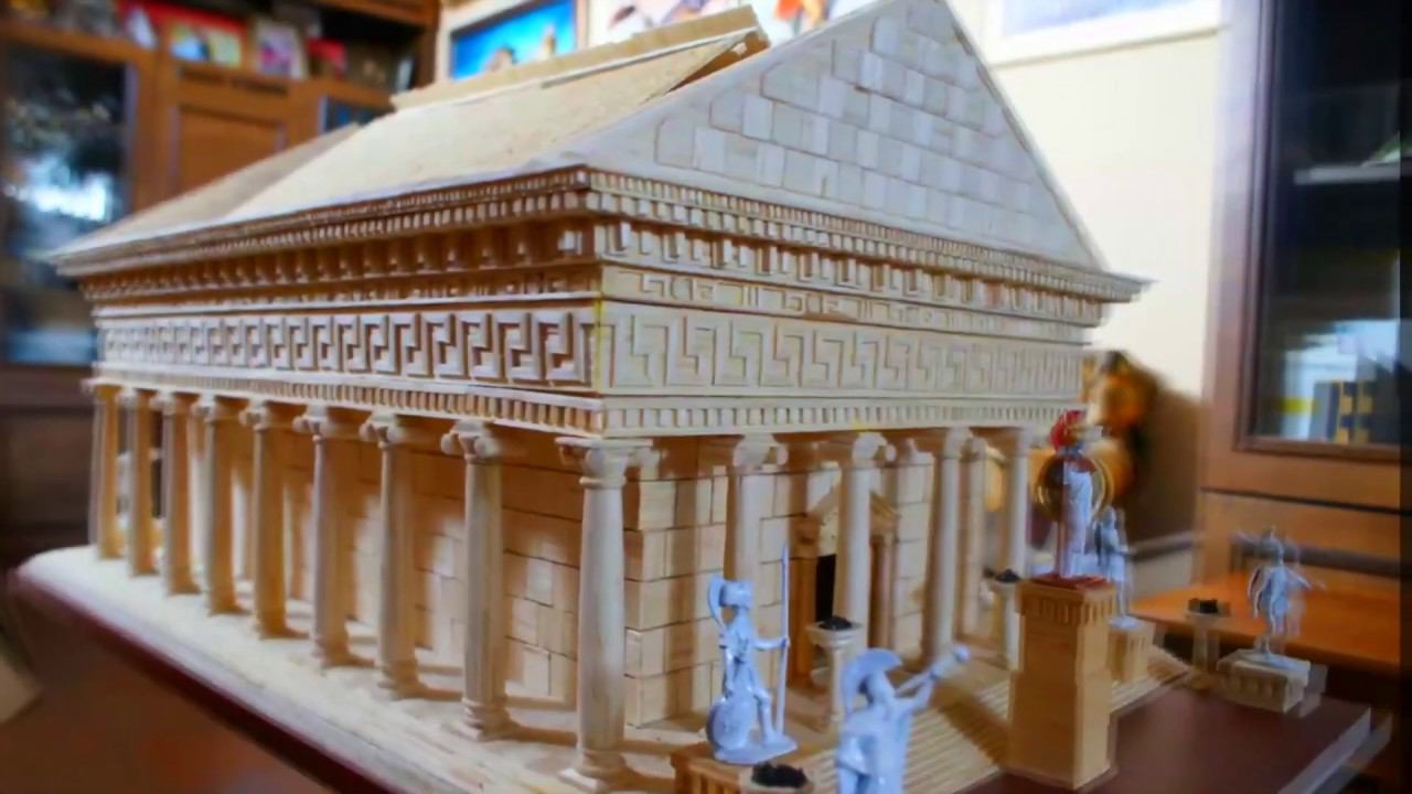 Шедевры из спичек, Акрополь, Автор Сергей Червин | Греция, античность