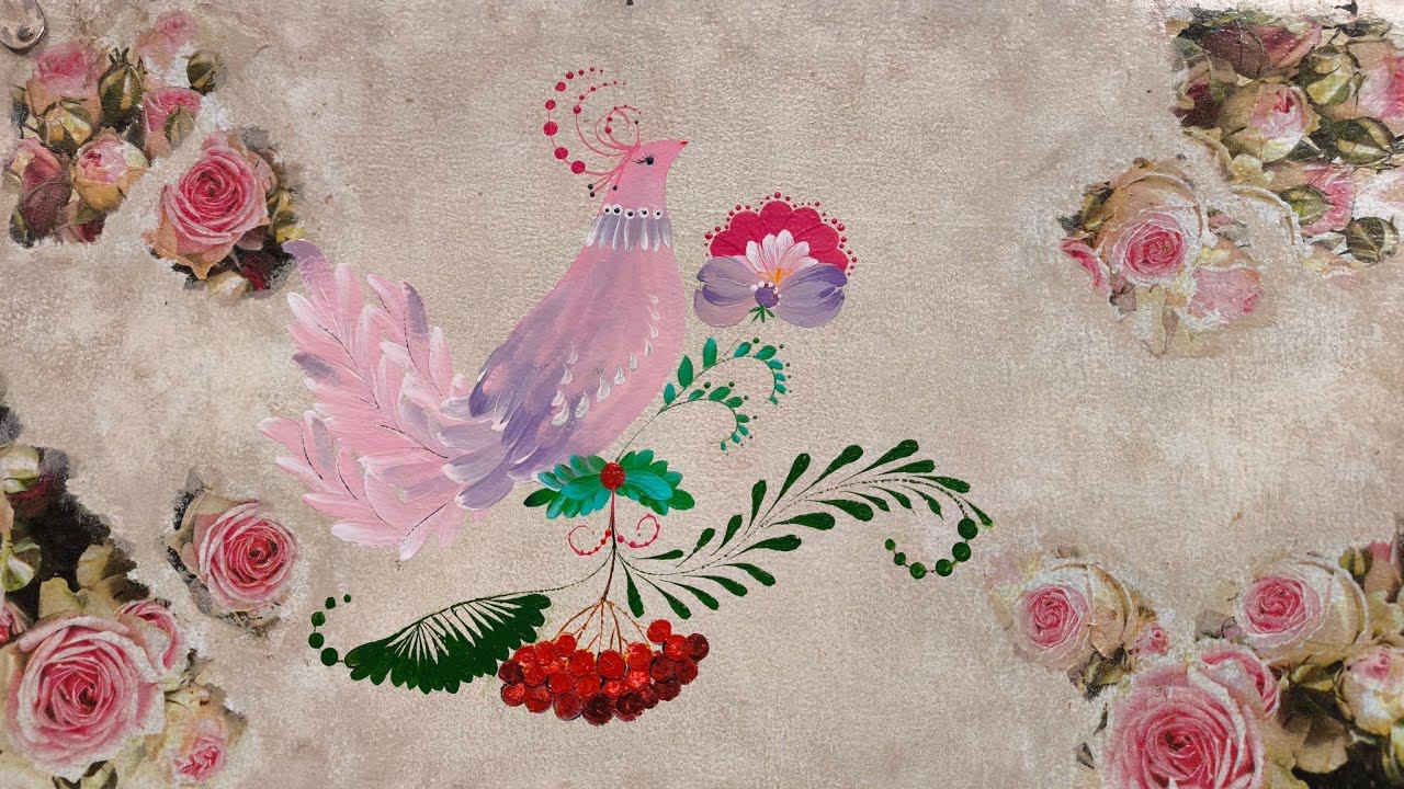 Роспись советского чемодана.Не могу остановиться....опять подрисовала.... смотреть онлайн