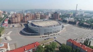 Уфа Арена с воздуха по кругу
