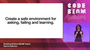 Building Brilliant BEAM Teams | Sanne Kalkman | Code BEAM  Europe 2022