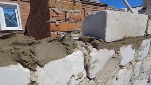 кладка бу кирпича,черновая кладка,кладка угла,советы кладки,забутовка,разметка,ч-5