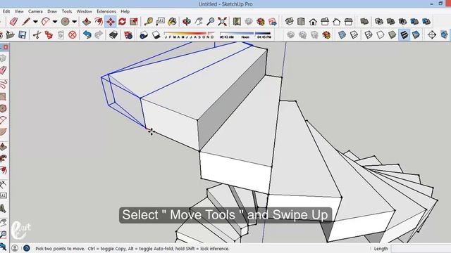 [ EASY ] Create spiral stair with sketchup without plugin - Tutorial SketchUp смотреть онлайн