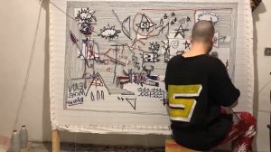 Тафтинговый ковёр по картине Jean-Michel Basquiat | Racks & Rugs