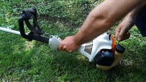 ЗАПУСК БЕНЗОКОСЫ ШТИЛЬ. Как завести триммер STIHL FS 55