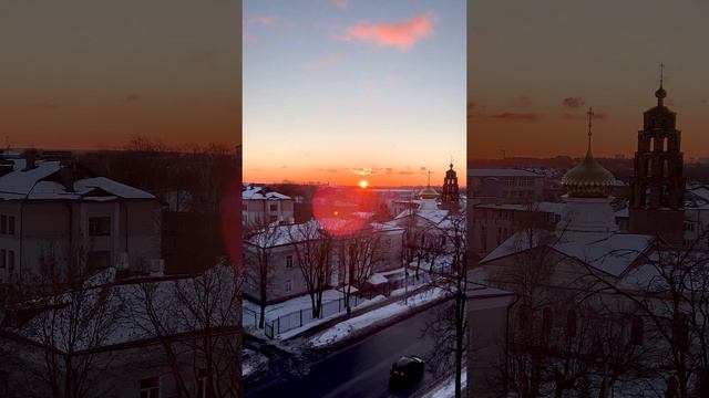 Доброе утро! Ярославль. Морозное красивое утро.❄️ Yaroslavl. Frosty beautiful morning.