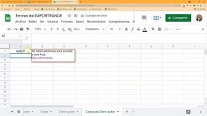 Trucos y Errores del IMPORTRANGE en Google Sheets