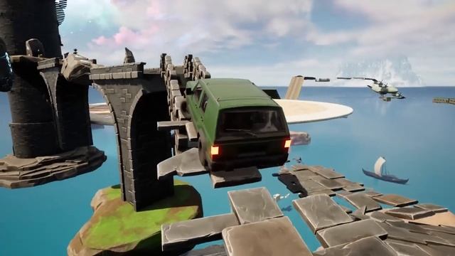 В Steam вышел платформер, где нужно взбираться вверх через препятствия на машине — Drive Up