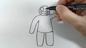 Рисуем РАДУЖНЫЕ ДРУЗЬЯ из цифры 4, Синий