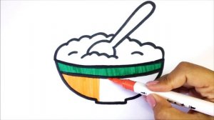 Сурет салу ботқа /Как нарисовать кашу / How to draw How to draw porridge