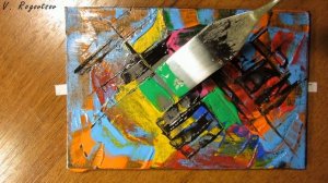 Intuitive abstract painting. Как нарисовать абстракцию. Abstract art #lDayl 8 #VitalyRogovtsov