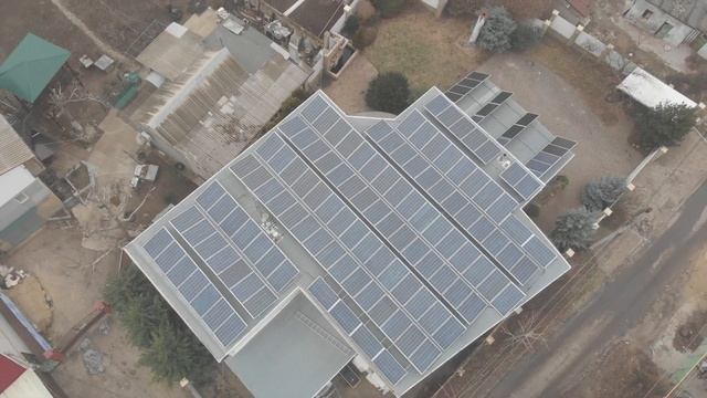 Сетевая солнечная электростанция 30 кВт, плоская крыша. смотреть онлайн