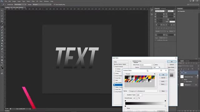 Как сделать неоновый текст в фотошопе смотреть онлайн