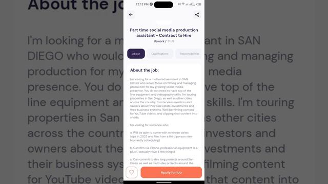 Job finiding mobile app in React Native смотреть онлайн