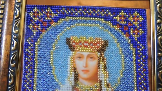 Завершенная икона Святая мученица Людмила Чешская смотреть онлайн