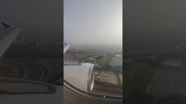 Flight Landing to Sharjah Airport | Top View of Sharjah and Ras Al Khaimah | #shorts