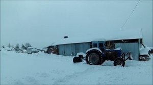 Жёсткий зимний запуск трактора Т-40