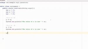 Java Operators Part 4 - Assignment Operators