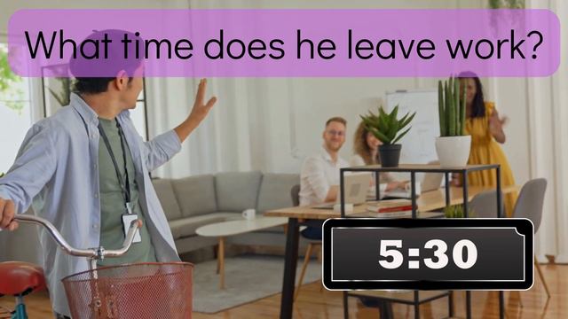 Flashcards - Daily routine and time (Present simple - third person singular) смотреть онлайн