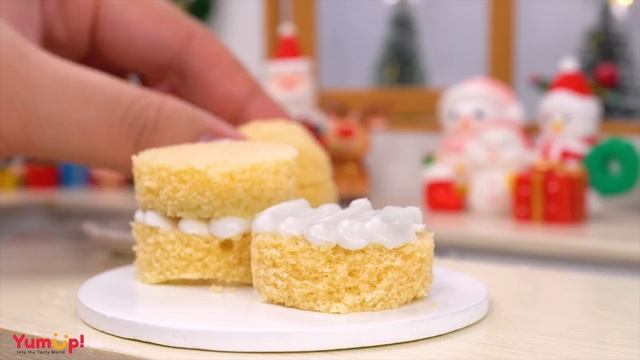 Beautiful Miniature Christmas Cake Decorating | Best Of Christmas Cake 2022 Recipe Idea | Tiny Cake