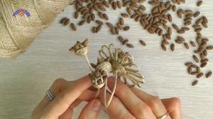 Цветы из джута и косточек. Необычные цветы из джутового шпагата и семян джигиды