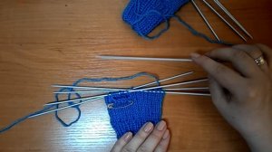 Вязание спицами. Варежки детские.