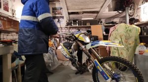 Загнул алюминиевый руль. Неудачная попытка выгнуть обратно. Motoland TT 250