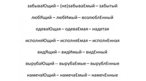 Суффиксы причастий  настоящего времени. Задание 12