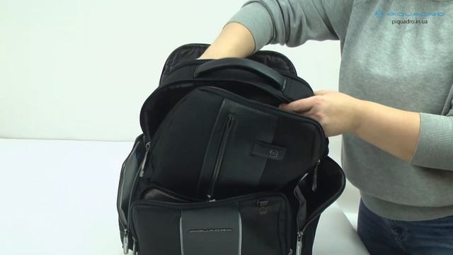 Обзор рюкзака для ноутбука Piquadro BRIEF2/Black CA4532BR2L_N смотреть онлайн