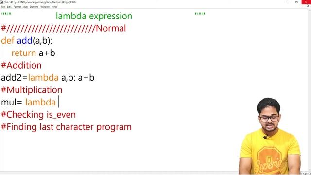 Lambda Function in Python - In Hindi | Tutorial 143