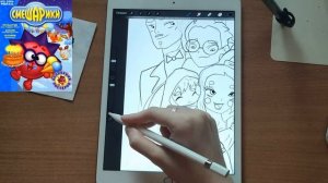 Рисую смешариков в своем стиле | SpeedPaint | Лапка художника