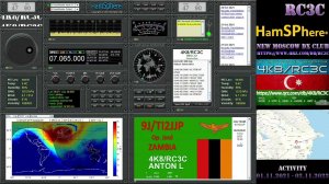 4K8/RC3C - HamSphere - Scanning bands and QSO to 9J/TI2JJP