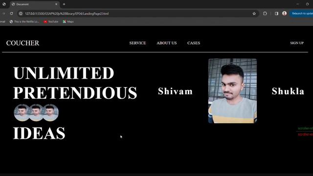 Landing page using html css and javascript || Tic tac Toe game || Gsap || #webdevlopment